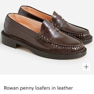 JCrew Rowan Chocolate Brown Penny Loafers